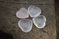 Polished Girasol Pearl Quartz Gemstone Hearts x 35 From Madagascar