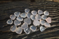 Polished Girasol Pearl Quartz Gemstone Hearts x 35 From Madagascar