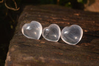 Polished Girasol Pearl Quartz Gemstone Hearts x 35 From Madagascar