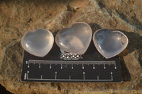 Polished Girasol Pearl Quartz Gemstone Hearts x 35 From Madagascar