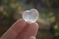 Polished Girasol Pearl Quartz Gemstone Hearts x 35 From Madagascar