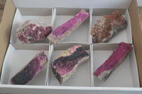 Natural Salrose Cobaltion Dolomite Specimens x 6 From Kakanda, Congo