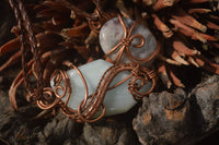 Hand Made Mixed Copper Wire Wrapped Pendants x 6 From Southern Africa