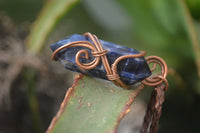 Hand Made Mixed Copper Wire Wrapped Pendants x 6 From Southern Africa