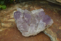 Natural Jacaranda Amethyst Quartz Clusters x 2 from Mumbwa, Zambia