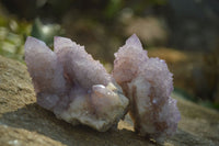 Natural Ametrine Spirit Quartz Clusters x 12 From Boekenhouthoek, South Africa