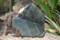 Polished Bloodstone With Pyrite Point x 1 From Swaziland