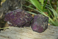 Natural Metallic Purpurite Cobbed Specimens x 12 From Erongo, Namibia