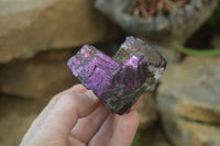 Natural Metallic Purpurite Cobbed Specimens x 12 From Erongo, Namibia