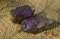 Natural Metallic Purpurite Cobbed Specimens x 12 From Erongo, Namibia