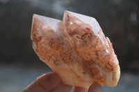 Natural Red Hematoid Quartz Crystal Specimens x 3 From Zimbabwe