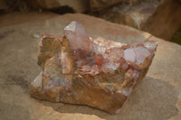 Natural Red Hematoid Quartz Crystal Specimens x 3 From Zimbabwe