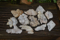 Natural Drusy Mountain Quartz Specimens x 12 From Alberts Mountain, Lesotho