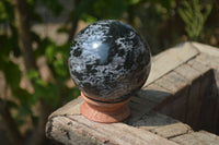 Polished Gabbro / Merlinite Sphere x 1 From Madagascar