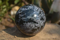 Polished Gabbro / Merlinite Sphere x 1 From Madagascar