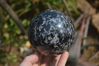 Polished Gabbro / Merlinite Sphere x 1 From Madagascar