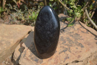 Polished Black Tourmaline Standing Free Form x 1 From Madagascar