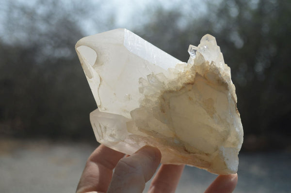 Natural White Quartz Clusters x 3 From Madagascar