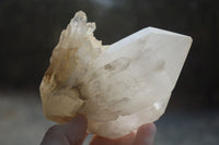 Natural White Quartz Clusters x 3 From Madagascar