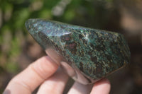 Polished Ruby Corundum In Chrome Verdite Standing Free Forms x 6 From Zimbabwe