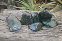 Polished Ruby Corundum In Chrome Verdite Standing Free Forms x 6 From Zimbabwe