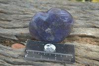 Polished Lepidolite with Pink Rubellite Gemstone Hearts x 6 From Madagascar