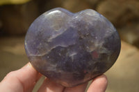 Polished Lepidolite with Pink Rubellite Gemstone Hearts x 6 From Madagascar