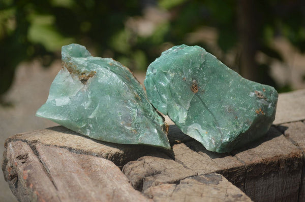 Natural Jade Cobbed Specimens x 24 From Swaziland