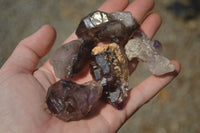 Natural Smokey Amethyst Crystals x 20 From Chiredzi, Zimbabwe