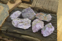 Natural Stichtite Specimens x 6 From Barberton, South Africa