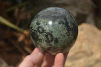 Polished Stromatolite Jasper Spheres x 2 From Madagascar