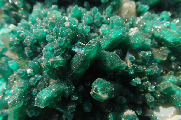 Natural Dioptase On Dolomite Specimen x 1 From Congo