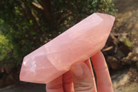 Polished Double Terminated Rose Quartz Points x 3 From Madagascar