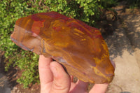 Polished On One Side Nguni Jasper Specimens x 3 From Prieska, South Africa