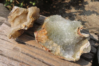 Natural Zululand Agate Geodes x 2 from Jozini, South Africa