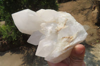 Natural White Quartz Crystal Specimens x 3 From Madagascar