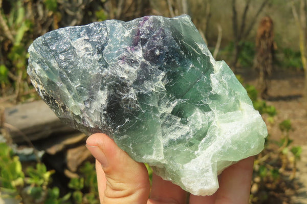 Natural Watermelon Fluorite Specimens x 2 From Uis, Namibia