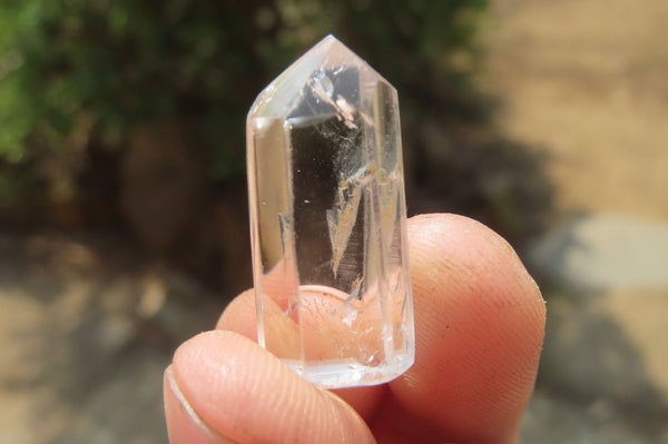 Polished Clear Quartz Pendant Crystals x 35 From Madagascar