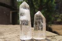 Polished Clear Quartz Pendant Crystals x 35 From Madagascar