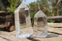 Polished Clear Quartz Pendant Crystals x 35 From Madagascar