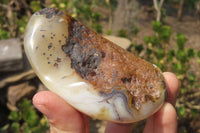 Polished on One Side Dendritic Agate Free Forms x 6 From Madagascar