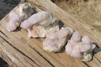 Natural Lilac Amethyst Spirit Quartz Clusters x 4 From Boekenhouthoek, South Africa