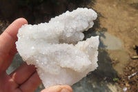 Natural Drusy Quartz Coated Calcite Pseudomorph Specimens x 6 From Alberts Mountain, Lesotho