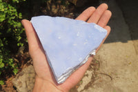 Natural Crystalline Blue Lace Agate Plates x 2 From Namibia