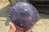 Polished Lepidolite Standing Free Forms x 2 From Ambatondrazaka, Madagascar