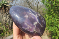 Polished Lepidolite Standing Free Forms x 2 From Ambatondrazaka, Madagascar