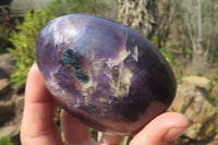 Polished Lepidolite Standing Free Forms x 2 From Ambatondrazaka, Madagascar