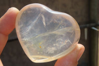 Polished Girasol Pearl Quartz Hearts x 6 From Ambatondrazaka, Madagascar