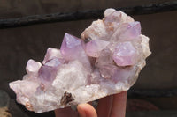 Natural Jacaranda Amethyst Quartz Cluster x 2 from Mumbwa, Zambia