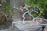 Hand Made Carnelian Wire Wrap Tree x 1 From KwaZulu, Natal, South Africa